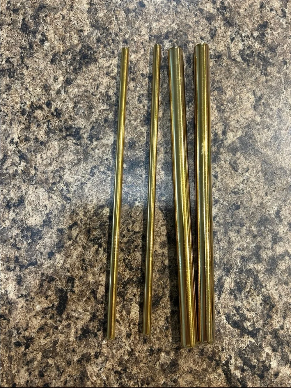 Reusable Gold Metal Drinking Straws